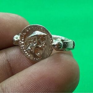 Antique Or Vintage Style Ring Featuring A Round Shaped Style Greco Coin Ring